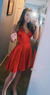 Red Sequin Hearts Dress with pockets Photo 0