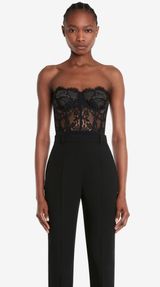 Sedú Vintage 90’s Black Lace Corset Bustier Top Photo 0