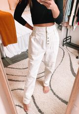 Cream High Rise Pants!! Photo 0