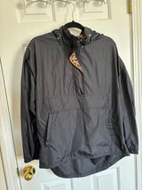 Lauren James black and cheetah wind breaker/ rain coat Photo 0