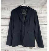 Theory Vintage Rex V Virgin Wool Black Double Button Blazer Jacket 4 Career Photo 0