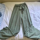 Francesca's Green Tie Pants Photo 0