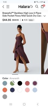 Halara tennis dress with built in padding and shorts on the side. High low, wrap style skirt. Bramd new without tags. Photo 0