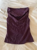 Monteau Y2K Purple Sparkly Cowl Neck Top Photo 0