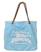 Dolly Parton's Dixie Stampede Blue Tote Bag Rope Handles Souvenir Shoulder Bag Photo 0