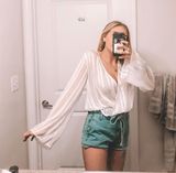 Tobi White Longsleeve Sheer Top Photo 0