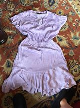 Vera Wang Lavender Silky Midi Dress Photo 0