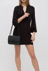 Tory Burch Britten Small Adjustable Shoulder Bag Crossbody in Black Matte EUC Photo 0