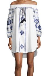 Misa‎ Natalie Off-the-Shoulder Embroidered Dress size Xs Photo 0