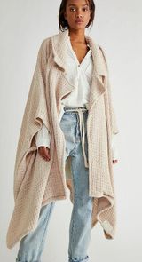 Mile High Waffle Knit Poncho Photo 0