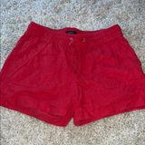 Nautica Red Linen Shorts Photo 0