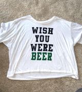 Wish You Were Beer Tee White Photo 0