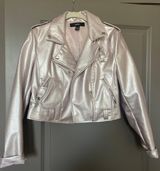 Forever 21 Cropped Metallic Moto Jacket Photo 0