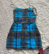 Realisation Par Blue Plaid Dress Size XS Photo 0