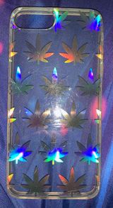 Holo Marijuana Leaf iPhone 8 Plus Case Multiple Photo 0