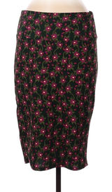 Lularoe Cassie Pencil Skirt Green Pink Floral Photo 0