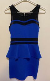 Blue Peplum Dress Photo 0