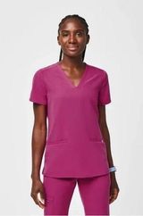 - Raspberry Sorbet Casma™ - Three-Pocket Scrub Top Photo 0