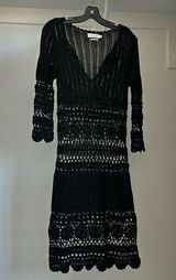 Velvet By Graham And Spencer  crochet black dress cover up knit Photo 0