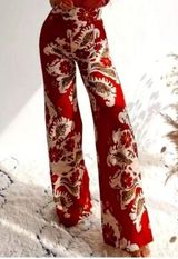 Zara High Rise Tropical Linen Cotton Blend blogger favorite Pants Photo 0