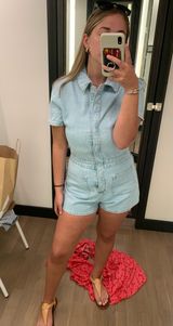 Zara Denim Romper Photo 0