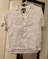 Tahari White Linen Shirt  Photo 0