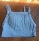 Aerie Ribbed Seamless High Neck Longline Bralette Photo 0