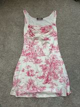 Cider Pink & White Floral Mini Dress Photo 0