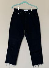 Topshop Raw Hem Straight Leg Jeans Photo 0