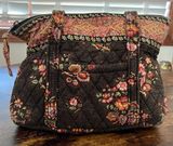 RETIRED: | Chocolat print, small ladies shoulder bag. Photo 0