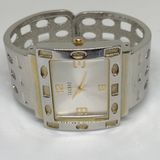 Trendz women’s watch Quartz analog 36mm gold silver tone cuff bracelet watch 6” Photo 0