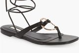 Billini Aisha Lace Up Sandal in Black with Gold O Photo 0
