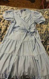 Naiy Blue Striped Dress Size 8 Photo 0