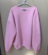 Boohoo Pink Sweatshirt Crewneck Photo 0