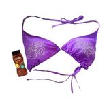 NWT Purple Bikini Top w/Sparkly Butterflies Sz. XL (15-17) Photo 0