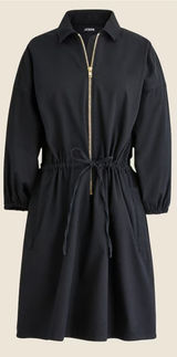 J.Crew Cinched zip-up Mini‎ dress in drapey cotton Photo 0
