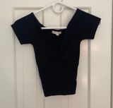 Kendall + Kylie Black Crop Top Photo 0