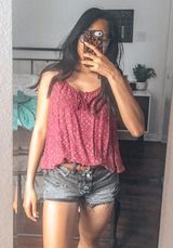 Hollister Maroon Pattered Top Photo 0