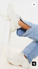Pretty Little Thing White Sneakers Photo 0