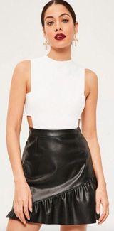 Missguided White Cut Out Bodysuit Photo 0