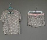 Rene Rofe Sleepwear Short Sleeve Shirt With Shorts Set Size Large Gray Photo 0