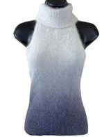 Bebe 90's RARE metallic ombre angora sleeveless turtleneck sweater top Photo 0