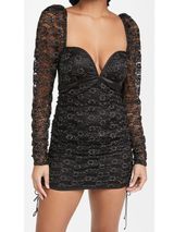 NWT For Love & Lemons Whimsigoth Party Joanna Floral Lace‎ Corset Mini Dress S Photo 0