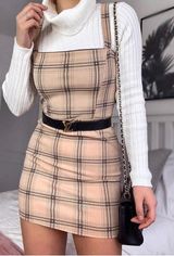 ISAWITFIRST Check Mini Dress  Photo 0