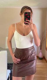 ZARA Faux Leather Skirt Photo 0
