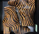 Lulus Zebra Stripe Booties Photo 0