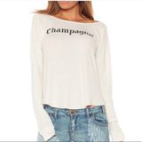 Wildfox Champagne Graphic Thermal Top Photo 0