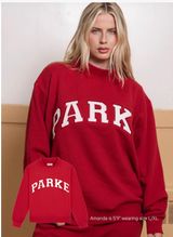 Red PARKE Sweatshirt Valentine’s Day Mockneck Photo 0