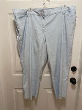 Lands'End  Blue & White pinstripe light weight pants size 24W Photo 0