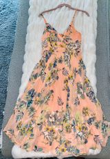 Lulus Pink Floral Dress Photo 0